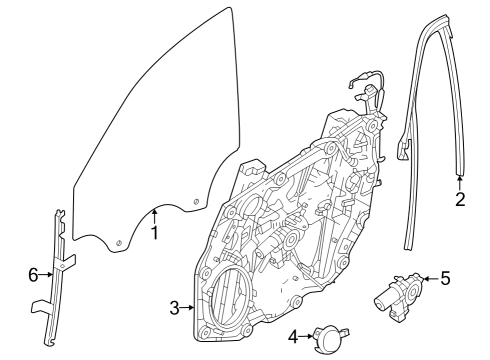 2023 Dodge Hornet Glass - Front Door Diagram