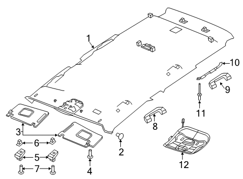 2023 Jeep Renegade Interior Trim - Roof Diagram