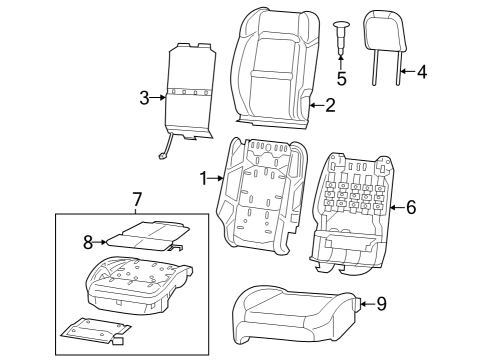 2024 Jeep Wrangler COVER-FRONT SEAT BACK Diagram for 7SM22BDQAA