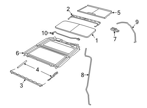 2020 Ram 3500 GLASS-SUNROOF Diagram for 68049127AC