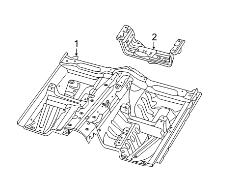 2022 Jeep Grand Cherokee WK Floor & Rails Diagram