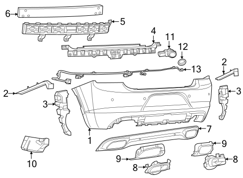 2023 Dodge Charger Bumper & Components - Rear Diagram 1