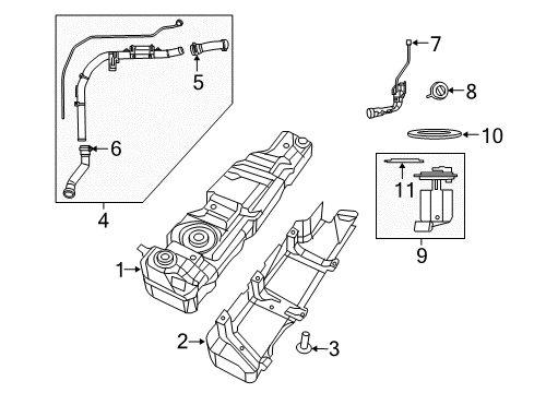 2019 Jeep Wrangler FUEL TANK LOCKING Diagram for 68357474AC