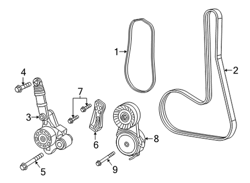 2022 Ram 1500 Belts & Pulleys Diagram 3