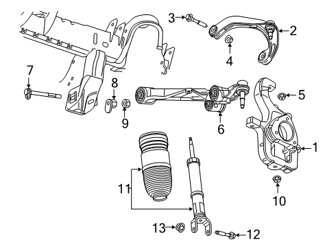 2022 Ram 1500 Suspension Components, Lower Control Arm, Upper Control Arm, Ride Control, Stabilizer Bar Diagram 5