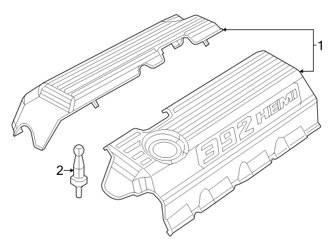 2023 Chrysler 300 Engine Appearance Cover Diagram 1