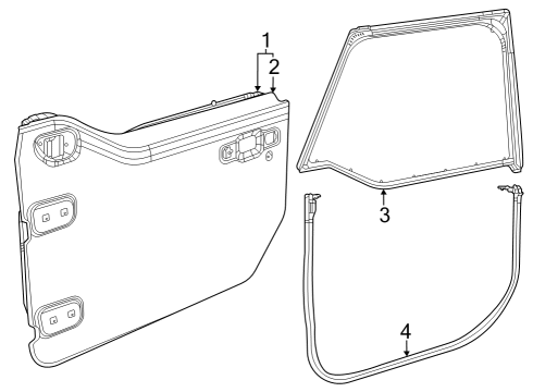 2022 Jeep Gladiator WEATHERST-DOOR TO BODY Diagram for 68493630AC