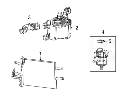 2022 Ram 1500 Radiator & Components Diagram 5