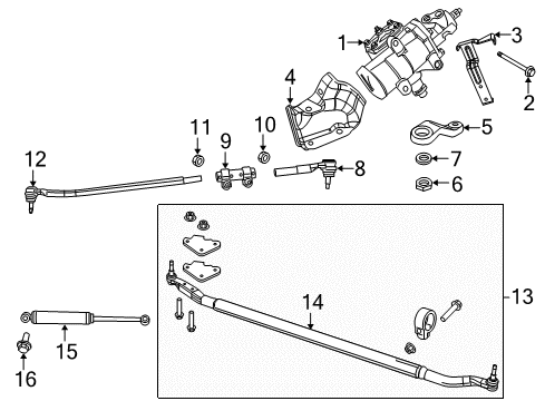 2016 Ram 2500 POWER STEERING Diagram for 68575536AA