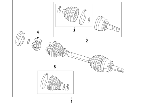 2021 Ram ProMaster City Axle Shafts & Joints, Drive Axles Diagram