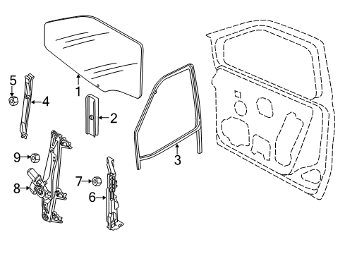 2021 Ram ProMaster City Front Door Diagram 1