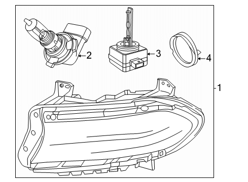 2023 Dodge Charger Headlamp Components Diagram