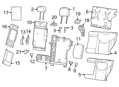 2023 Dodge Hornet COVER-REAR SEAT BACK Diagram for 7RE79U0XAA