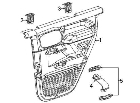 2024 Jeep Wrangler Interior Trim - Rear Door Diagram 2