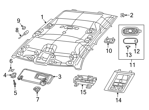 2019 Ram 3500 VISOR Diagram for 6NN52HL1AE