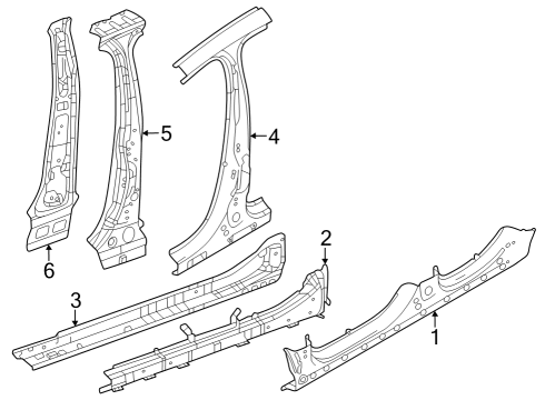 2023 Dodge Hornet Center Pillar & Rocker Diagram