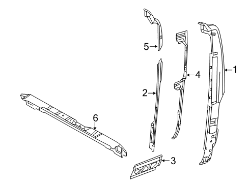 2022 Ram ProMaster 1500 Rear Body Diagram 3