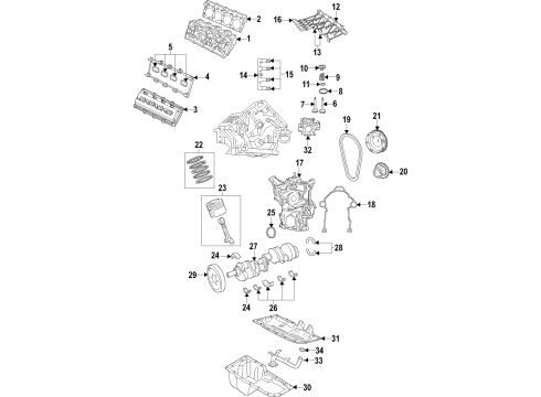 2019 Dodge Durango ENGINE COOLANT TO OIL COOLE Diagram for 68602449AA