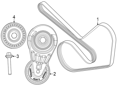 2023 Dodge Hornet Belts & Pulleys Diagram