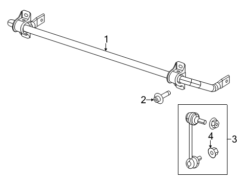 2022 Jeep Cherokee Rear Suspension, Lower Control Arm, Upper Control Arm, Ride Control, Stabilizer Bar, Suspension Components Diagram 2