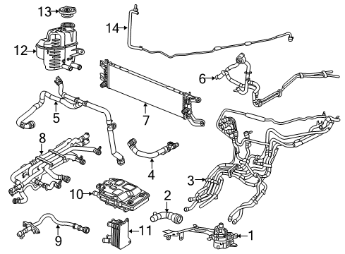 2022 Chrysler Pacifica Inverter Cooling Components Diagram