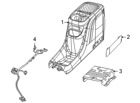 2023 Chrysler Pacifica CONSOLE-CENTER Diagram for 7LN531D2AB