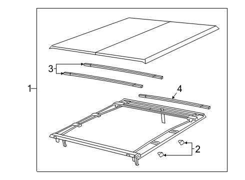 2023 Jeep Gladiator Exterior Trim - Pick Up Box Diagram 1