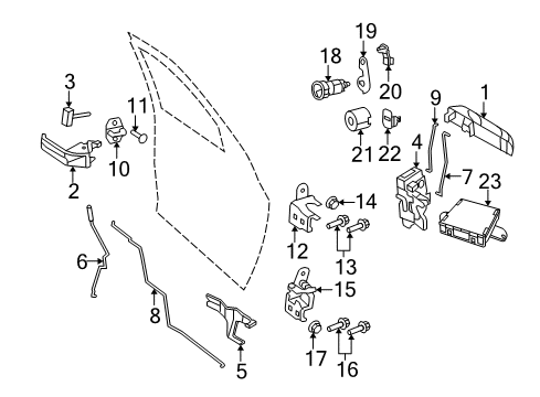 2010 Dodge Ram 2500 FRONT DOOR LOWER Diagram for 68058519AC