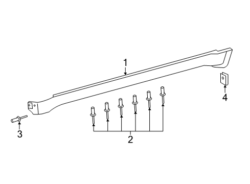 2022 Jeep Grand Cherokee WK Exterior Trim - Pillars Diagram