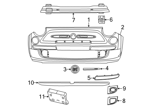 Air Dam Diagram for 68073861AA