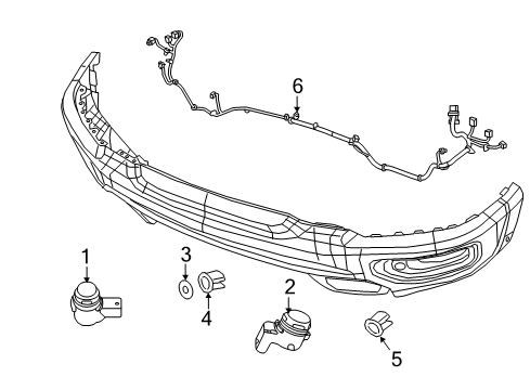 2022 Ram 1500 Electrical Components - Front Bumper Diagram 2