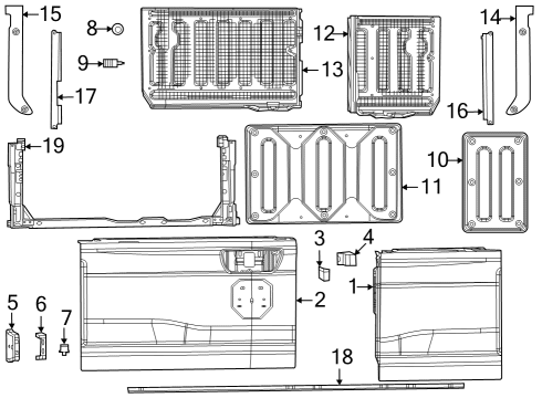 2022 Ram 1500 Tail Gate Diagram 4