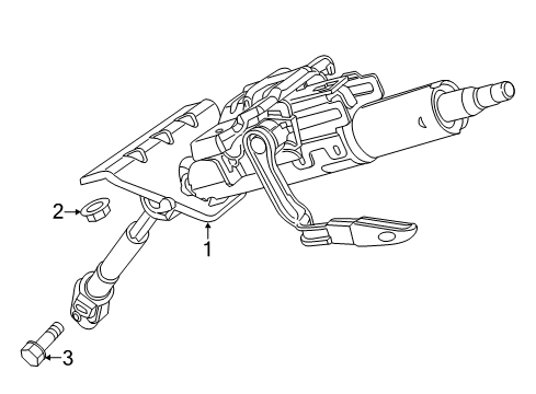 2021 Ram ProMaster City Steering Column & Wheel, Steering Gear & Linkage Diagram 2