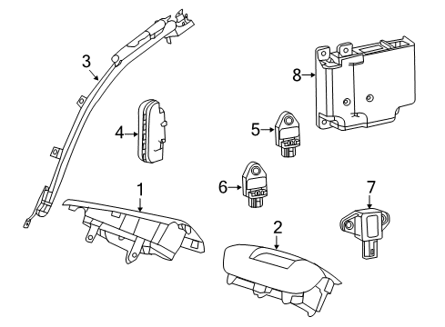 2022 Ram ProMaster 1500 AIR BAG CONTROL Diagram for 68563499AB