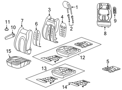 2022 Chrysler Pacifica Cover-Front Seat Back Diagram for 7EA42LA3AA