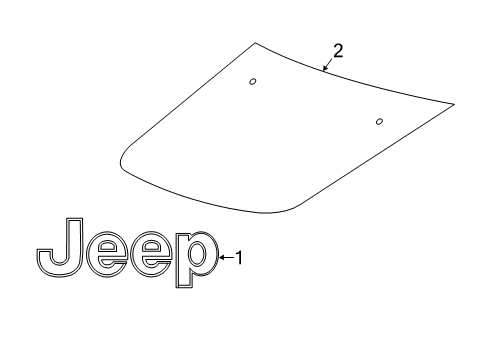 2023 Jeep Compass Exterior Trim - Hood Diagram