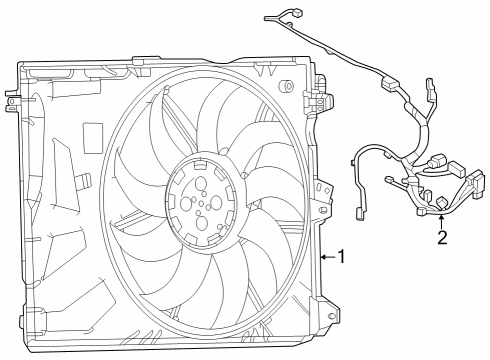 2024 Dodge Hornet RADIATOR COOLING Diagram for 68475910AB