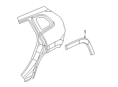 2023 Jeep Cherokee Exterior Trim - Quarter Panel Diagram