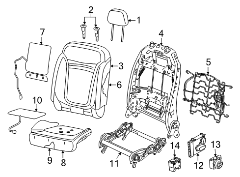 2021 Jeep Renegade Cover-Front Seat Back Diagram for 7EY10U00AA