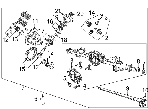 2022 Ram 1500 Classic Axle & Differential - Rear Diagram