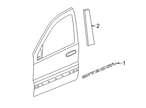 2023 Dodge Durango APPLIQUE-B PILLAR Diagram for 57010262AI