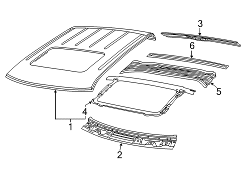 2021 Ram 2500 Roof & Components Diagram 3