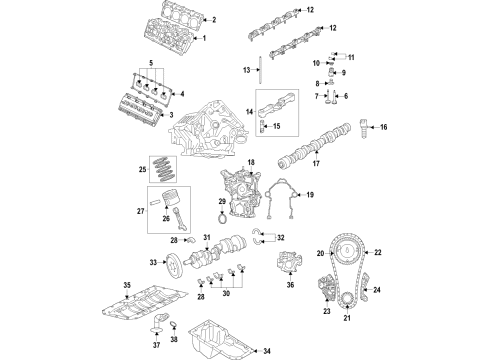 2022 Ram 1500 HEAD-ENGINE CYLINDER Diagram for 68225719AF