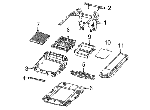 2022 Jeep Grand Wagoneer Front Console, Rear Console Diagram 1