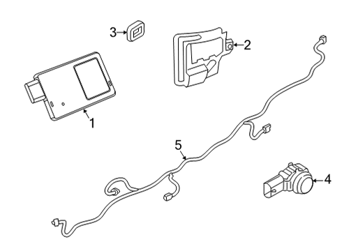 2021 Jeep Renegade Electrical Components - Rear Bumper Diagram 1