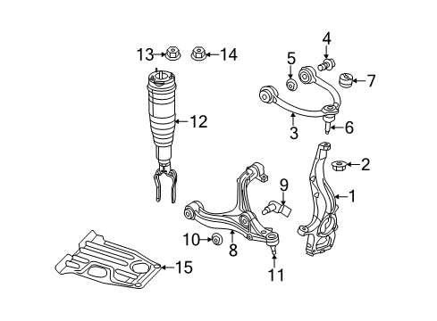 2022 Jeep Grand Cherokee WK Front Suspension Components Diagram 4