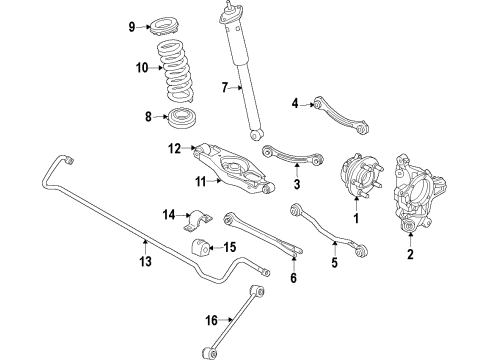 2022 Dodge Charger Suspension Components, Lower Control Arm, Upper Control Arm, Ride Control, Stabilizer Bar Diagram 3