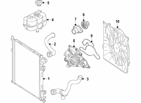 2023 Jeep Grand Cherokee L Cooling System, Radiator, Water Pump, Cooling Fan Diagram 4