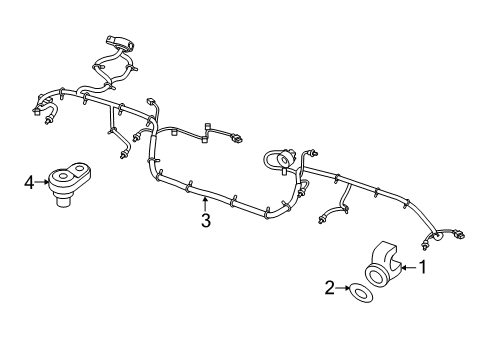 2022 Ram 3500 Electrical Components - Rear Bumper Diagram