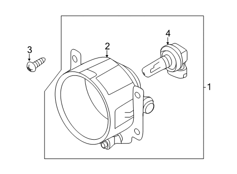 Bulb-Front Fog Lamp Diagram for MS820984